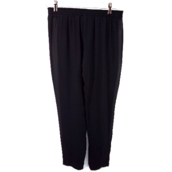 $235 NWT Theory Jesha 100% Silk Tuxedo Sheer Skinny Leg Drawstring Ankle Pants S - Picture 8 of 12